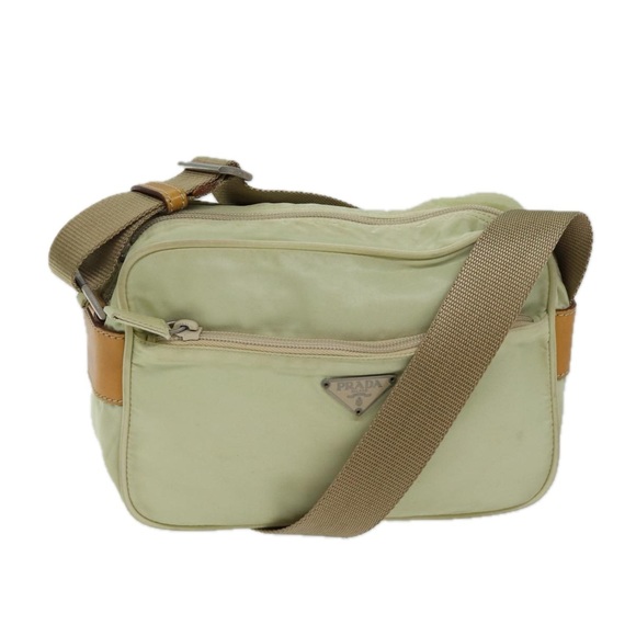 PRADA Shoulder Bag Nylon Cream Auth 71903 - Picture 1 of 16